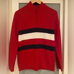 Tommy Hilfiger Big Kids’ John Quarter Zip Sweater size L